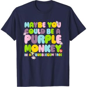 imageFisherPrice Purple Monkey  Maybe You Could Be TShirtNavy Blue