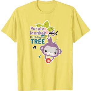 imageFisherPrice Purple Monkey Bubblegum Tree TShirtLemon Yellow