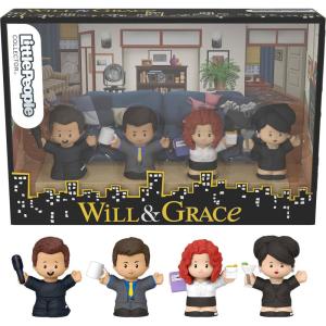 imageLittle People Collector Will and Grace TV Series Special Edition Set for Adults ampamp Fans 4 Figures in a Display Package Amazon Exclusive