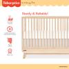 imageFisherPrice Siesta 5in1 Convertible FullSize Baby Crib Matte Black Vintage Oak GreenGuard Gold Sustainable Pinewood Wooden Spindles 3 Heights Converts to Day ampamp Toddler Bed Rail IncludedWhite Vintage Oak