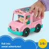 imageFisherPrice Little People Toddler Toys Ice Cream Truck PushAlong Vehicle ampamp Figure for Pretend Play Preschool Kids Ages 1 Years