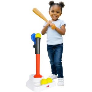 imageFisherPrice GrowtoPro 2in1 Tee Ball Set for Toddlers ampamp Kids Height Adjustable Batting Practice ampamp Outdoor Play Toy Ages 18 Months
