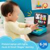 imageFisherPrice Baby ampamp Toddler Toy Laugh ampamp Learn Lets Connect Laptop Pretend Computer with Smart Stages for Infants Ages 6 Months