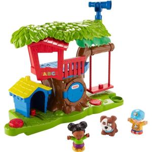 imageFisherPrice Little People Toddler Musical Toy Swing ampamp Share Treehouse Playset with 3 Figures for Pretend Play Ages 1 Years Amazon Exclusive