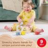 imageFisherPrice Wood Baby Toy Flexi Shape Sorter 7Piece Wooden Activity with Elastic Bands for Infants ampamp Toddlers Ages 9 Months