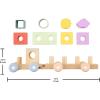 imageFisherPrice Wood Baby Toy Stacking Train 9Piece Activity with Silicone ampamp Wooden Blocks for Infants ampamp Toddlers Ages 9 Months