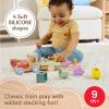 imageFisherPrice Wood Baby Toy Stacking Train 9Piece Activity with Silicone ampamp Wooden Blocks for Infants ampamp Toddlers Ages 9 Months