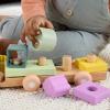 imageFisherPrice Wood Baby Toy Stacking Train 9Piece Activity with Silicone ampamp Wooden Blocks for Infants ampamp Toddlers Ages 9 Months