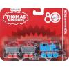imageThomas ampamp Friends by FisherPrice Collectible Toy Train Small DieCast Mattel 80th Engine with Premium Deco ampamp 2 Stock Cars with Red Crystal Cargo