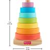 imageFisherPrice Wood Toddler Toy RockaStack 8Piece Wooden Ring Stacking Activity for Fine Motor Skill Development Kids Ages 18 Months
