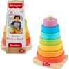 imageFisherPrice Wood Toddler Toy RockaStack 8Piece Wooden Ring Stacking Activity for Fine Motor Skill Development Kids Ages 18 Months
