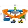 imageFisherPrice Little People Hot Wheels Toddler Toy Race and Go Track Set with Lights Sounds ampamp 2 Cars for Pretend Play Kids Ages 18 Months
