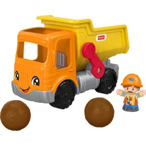 imageFisherPrice Little People Toddler Construction Toy Work Together Dump Truck with Music ampamp Accessories for Pretend Play Kids Ages 1 Years