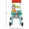 imageFisherPrice Baby Learning Toy Laugh ampamp Learn 4in1 Snack Cart Walker with 14 Pieces for Toddler Pretend Play Infants Ages 6 Months
