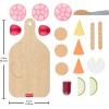 imageFisherPrice Wood Pretend Play Toy Charcuterie Board Set 19Piece Playset with Wood ampamp Fabric Food for Preschool Kids Ages 3 Years