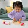 imageFisherPrice Wood Pretend Play Toy Charcuterie Board Set 19Piece Playset with Wood ampamp Fabric Food for Preschool Kids Ages 3 Years