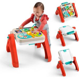 imageFisherPrice Baby ampamp Toddler Toy Laugh ampamp Learn 4in1 Activity Table ampamp Art Easel with Educational Music ampamp Lights for Kids Ages 6 Months