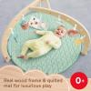 imageFisherPrice Wood Baby Playmat Lay ampamp Play Deluxe Activity Gym with Wooden Frame ampamp Tummy Time Sensory Toys for Newborns 0 Months
