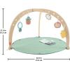 imageFisherPrice Wood Baby Playmat Lay ampamp Play Deluxe Activity Gym with Wooden Frame ampamp Tummy Time Sensory Toys for Newborns 0 Months