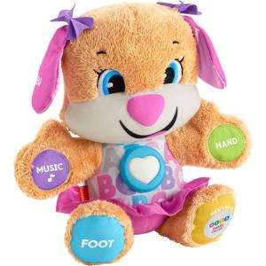 imageFisherPrice Baby ampamp Toddler Toy Laugh ampamp Learn Smart Stages Sis Musical Plush with Lights ampamp Phrases for Infants Ages 6 Months
