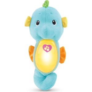 imageFisherPrice Musical Baby Toy Soothe ampamp Glow Seahorse Pink Plush Sound Machine with Lights ampamp Volume Control for NewbornsBlue EasytoOpen Packaging