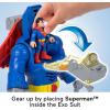 imageFisherPrice Imaginext DC Super Friends Superman Toy Insider amp Exo Suit 12Inch Robot with Lights amp Sounds for Kids Ages 3 Years