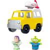 imageFisherPrice Little People Toddler Toy Disney amp Pixar Toy Story Pizza Planet Truck with Buzz Lightyear amp Alien Figures for Kids Ages 18 Months