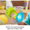 imageFisherPrice Baby amp Toddler Toy Laugh amp Learn Countin Reps Dumbbell Rattle with Learning Lights amp Music for Infants Ages 6 Months