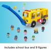imageFisherPrice Little People Toddler Toy Big Yellow School Bus amp 9 Community Heroes Figures for Kids Ages 1 Years Multilanguage Version