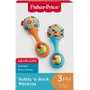 imageFisherPrice Newborn Toys Rattle n Rock Maracas Set of 2 Soft Musical Instruments for Babies 3 Months Blue amp Orange2 Piece Set Pack of 1