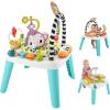 imageFisherPrice Baby to Toddler Toy 2in1 Purple Monkey Activity Center amp Play Table with Music Lights amp Developmental ActivitiesPurple Monkey