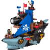 imageFisherPrice Imaginext Shark Bite Pirate Ship Playset with 2 Action Figures amp Toy Boat with Biting Jaws and Launcher 12 Accessories Amazon Exclusive