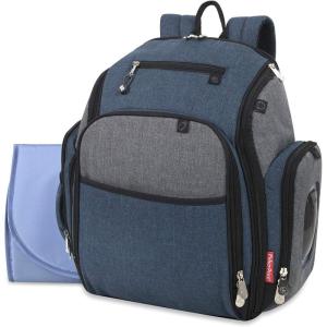 imageFastfinder 3 Piece Set Diaper Bag Backpack for Moms amp Dads with Changing Pad and Wipes Pocket