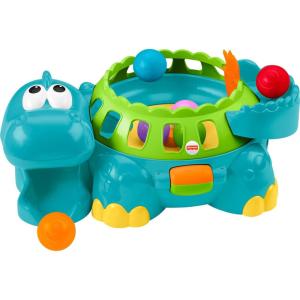 imageFisherPrice Baby Crawling Toy Poppity Pop Musical Dino BallPopper with Sounds for Infants Ages 6 Months Blue