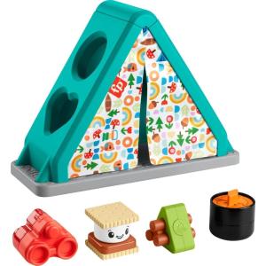 imageFisherPrice Baby Developmental Toy SMore Shapes Camping Tent Block Sorting Activity for Infants Ages 6 MonthsCamping Tent