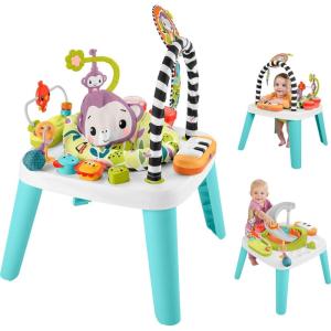 imageFisherPrice Baby to Toddler Toy 2in1 Purple Monkey Activity Center amp Play Table with Music Lights amp Developmental ActivitiesPurple Monkey
