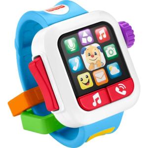 imageFisherPrice Baby to Toddler Toy Laugh amp Learn Time to Learn Smartwatch with Lights amp Music for Pretend Play Infants Ages 6 Months
