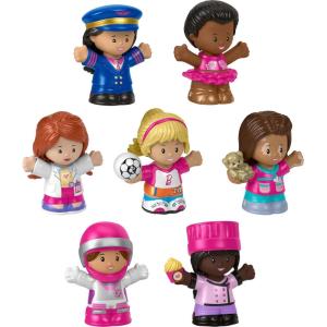imageFisherPrice Little People Barbie Toddler Toys You Can Be Anything Figure Pack 7 Characters for Pretend Play Ages 18 Months7Pack