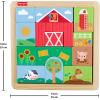 imageFisherPrice Wood Toddler Toy Farm Blocks Puzzle 14Piece Wooden Activity for Developmental Play Preschool Kids Ages 2 Years