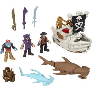 imageFisherPrice Imaginext Billy Bones Pirate Bundle Playset with 3 Action Figures amp Toy Boat with Skeleton Hands and Launcher 7 Accessories Amazon Exclusive