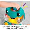 imageFisherPrice Baby Toy LightUp amp Roll Frog Musical Ball Drop Activity amp 3 Balls for Developmental Play Infants amp Toddlers Ages 6 Months