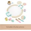 imageFisherPrice Wood Pretend Play Toy Picnic Tea Set 18Pieces with Blanket Wooden Cups Saucers amp Food for Preschool Kids Ages 3 Years12 Piece