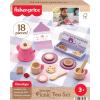 imageFisherPrice Wood Pretend Play Toy Picnic Tea Set 18Pieces with Blanket Wooden Cups Saucers amp Food for Preschool Kids Ages 3 Years18 Piece