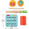 imageFisherPrice Wood Toddler Toys Ocean Musical Instruments Set 6 Wooden Pieces for Creative Play Preschool Kids Ages 2 Years