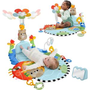 imageFisherPrice Baby Play Mat 3in1 Kick amp Sway Gym Sensory Activity Toys for Newborn Developmental Play Infants Ages 0 Months