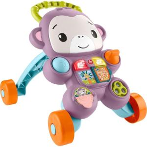imageFisherPrice Baby Walker Learn with Me Purple Monkey Learning Toy with Music Lights amp Activities for Infants amp Toddlers Ages 6 Months