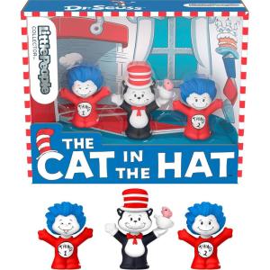 imageFisherPrice Little People Collector Dr Seuss the Cat in the Hat Book Special Edition Set for Fans 3 Figures in a Display Package