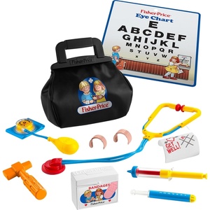 image:imageFisherPrice Preschool Toy 1988 Medical Kit 11Piece Retro Doctor Bag amp Tools Set for Pretend Play Kids Ages 3 Years