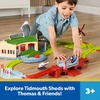 image:imageThomas amp Friends Toy Train Set by FisherPrice Explorin Tidmouth Sheds Playset with Thomas Engine amp Harold the Helicopter Features Turntable Track