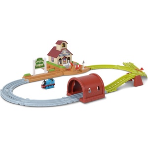 image:imageThomas amp Friends Toy Train Set by FisherPrice Bell Station Playset with PushAlong Thomas Engine Ringing Bell Tunnel Gate amp Expandable